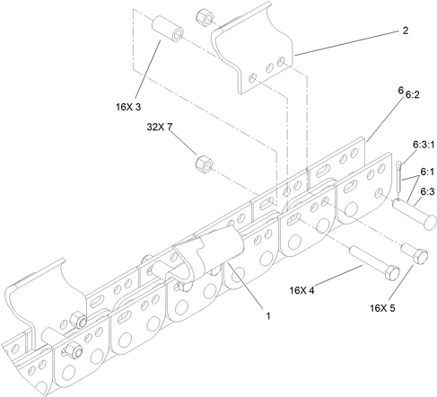 22486 - 36 Inch by 4 Inch Complete Soil Chain