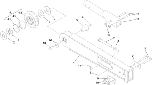 22977 - Complete 4 Foot Boom