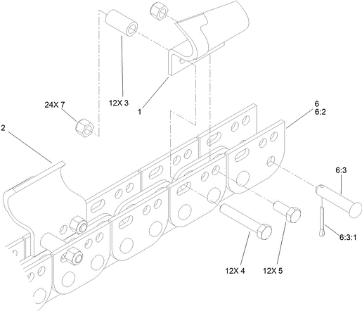 toro trx trencher complete chain